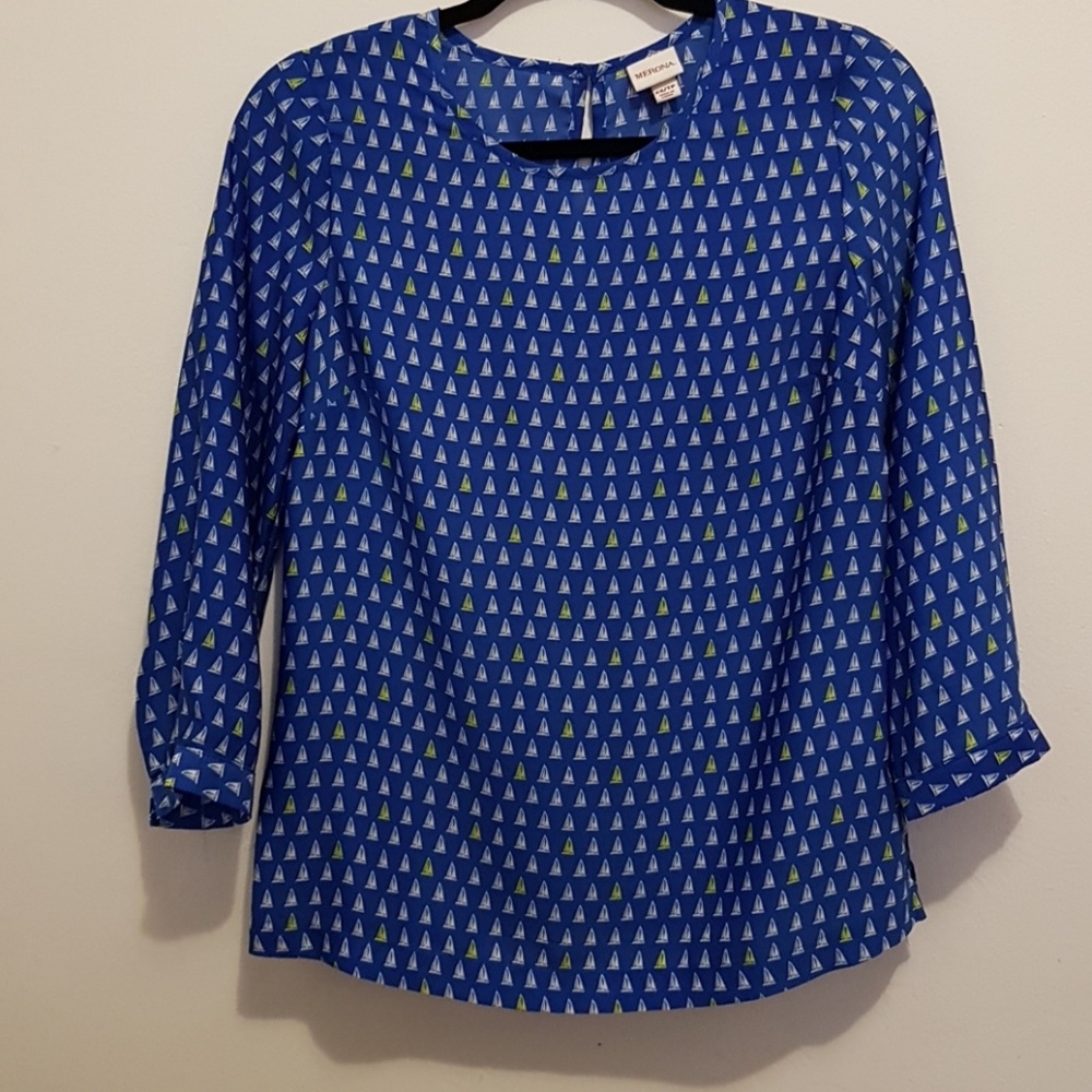 Sailboat print blouse